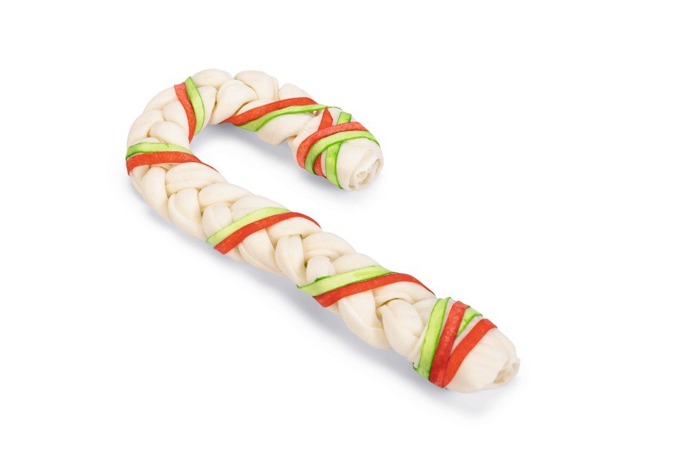 Kerstsnack rawhide runderhuid cane 1st - Pip & Pepper by Dierenspeciaalzaak Huysmans