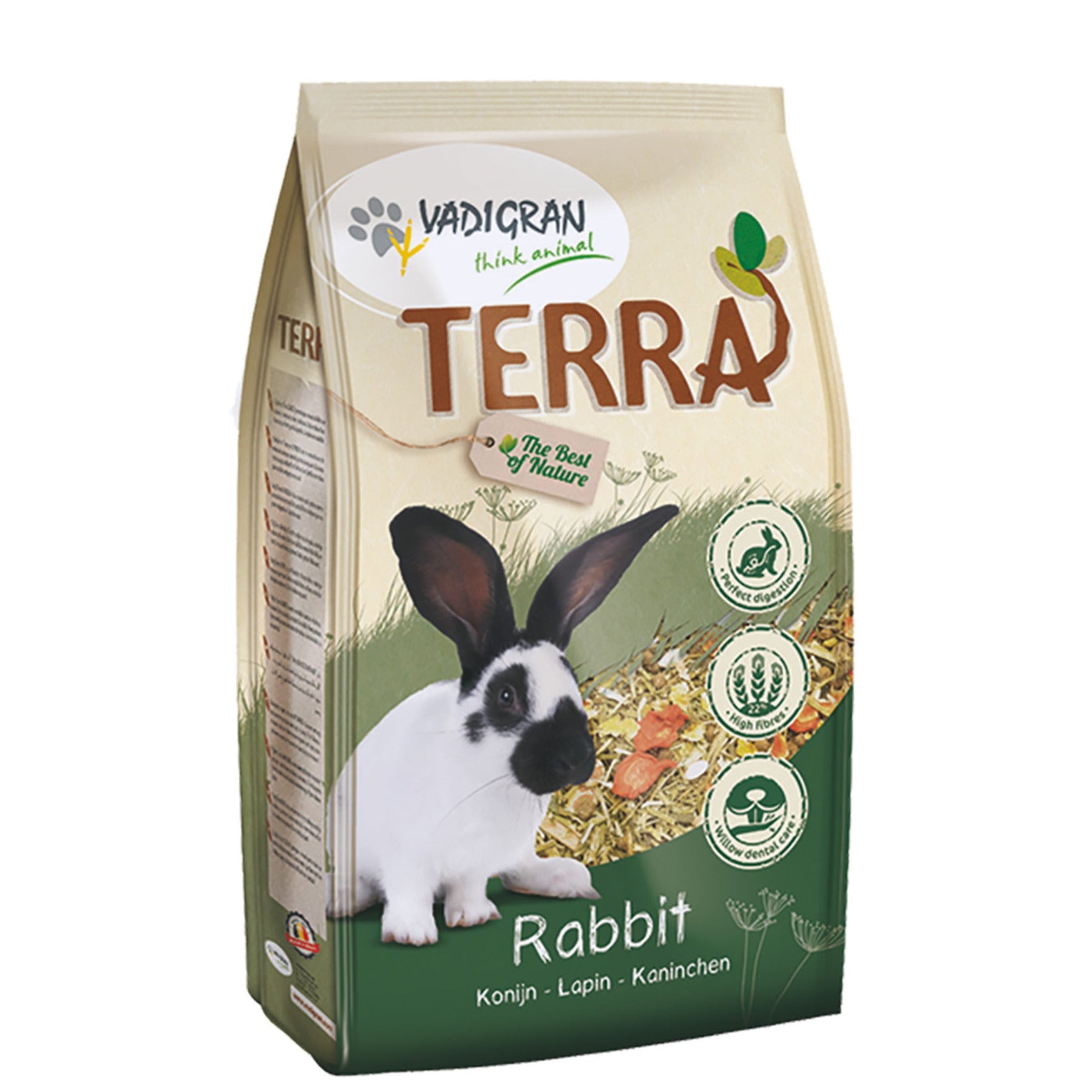 TERRA konijn 2,25 Kg - Pip & Pepper by Dierenspeciaalzaak Huysmans