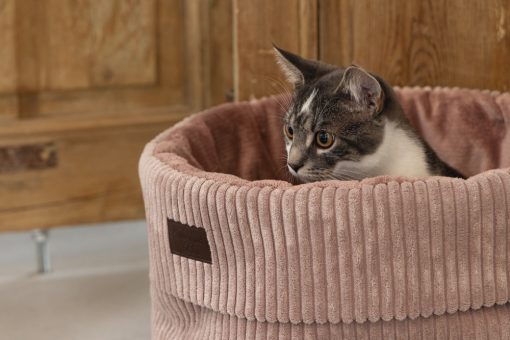 Kattenmandje roze ribbel - Pip & Pepper by Dierenspeciaalzaak Huysmans