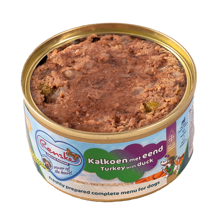 Renske kalkoen met eend 95gr - Pip & Pepper by Dierenspeciaalzaak Huysmans