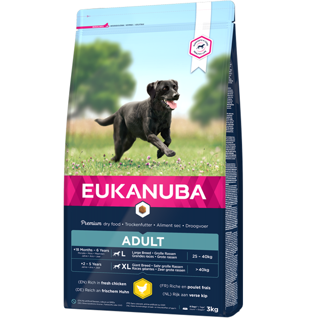 Eukanuba active adult large breed 3kg - Pip & Pepper by Dierenspeciaalzaak Huysmans