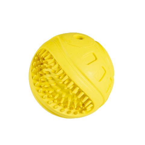 Giggle ribbel apporteerbal geel - Pip & Pepper by Dierenspeciaalzaak Huysmans