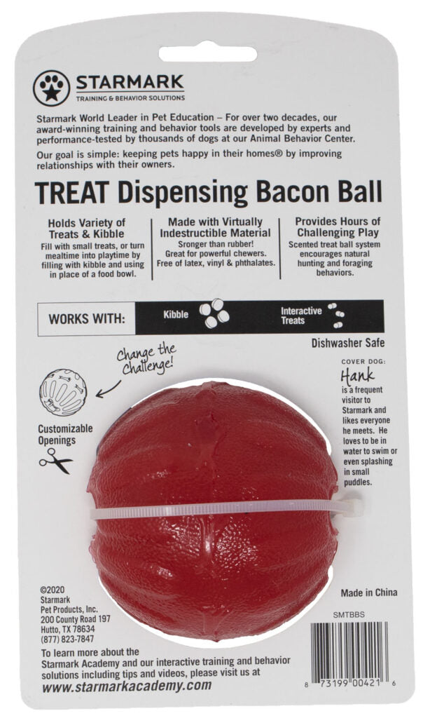 Starmark treat dispensing bacon ball - Pip & Pepper by Dierenspeciaalzaak Huysmans
