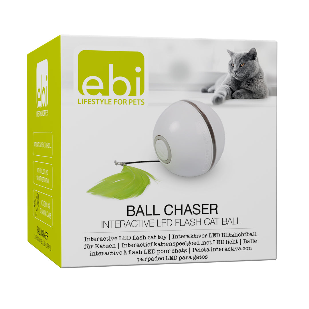 Ball chaser elektronisch kattenspeeltje - Pip & Pepper by Dierenspeciaalzaak Huysmans