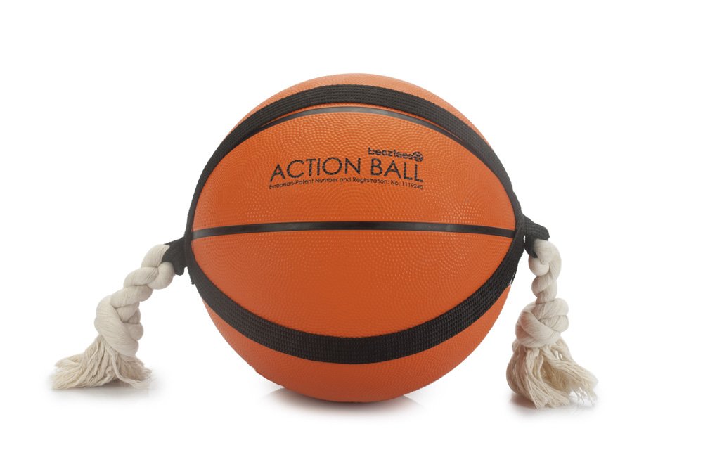 Action Basketbal met touw 24cm - Pip & Pepper by Dierenspeciaalzaak Huysmans