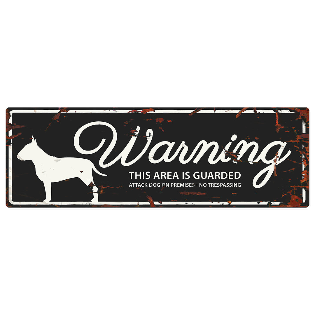 Waakbord Bull Terrier 40x14cm - Pip & Pepper by Dierenspeciaalzaak Huysmans