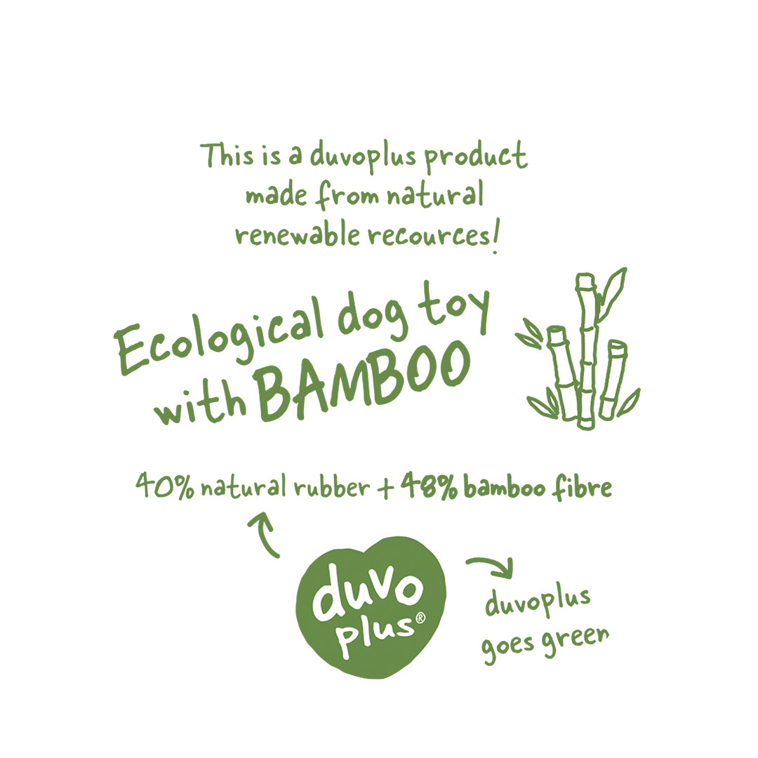 Eco rubber rugby bal bamboe 1st - Pip & Pepper by Dierenspeciaalzaak Huysmans