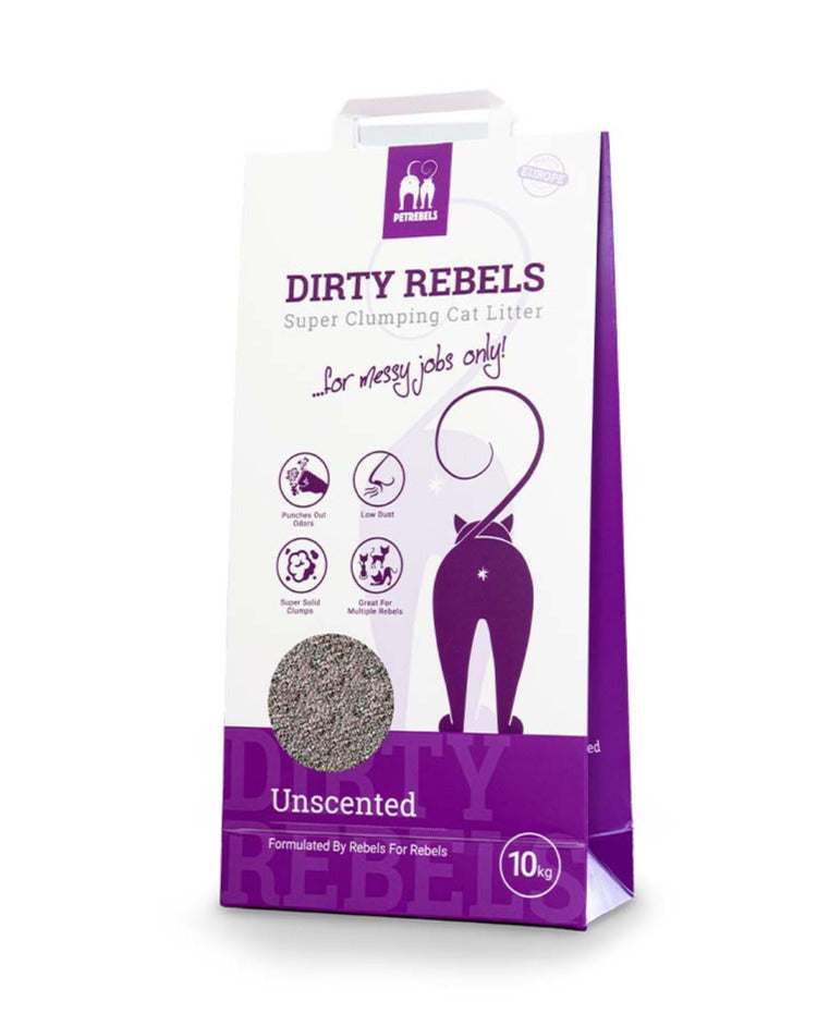 Kattenbakvulling Dirty Rebels zonder geur 10L - Pip & Pepper by Dierenspeciaalzaak Huysmans