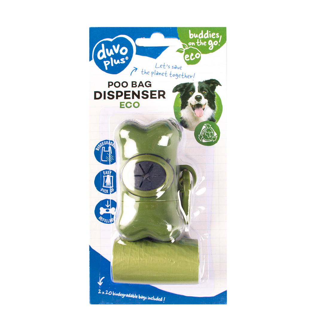 Poepzakjes dispenser been eco groen - Pip & Pepper by Dierenspeciaalzaak Huysmans