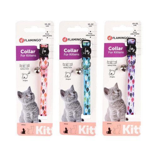Kittenhalsband minou roze 15-22 cm - Pip & Pepper by Dierenspeciaalzaak Huysmans