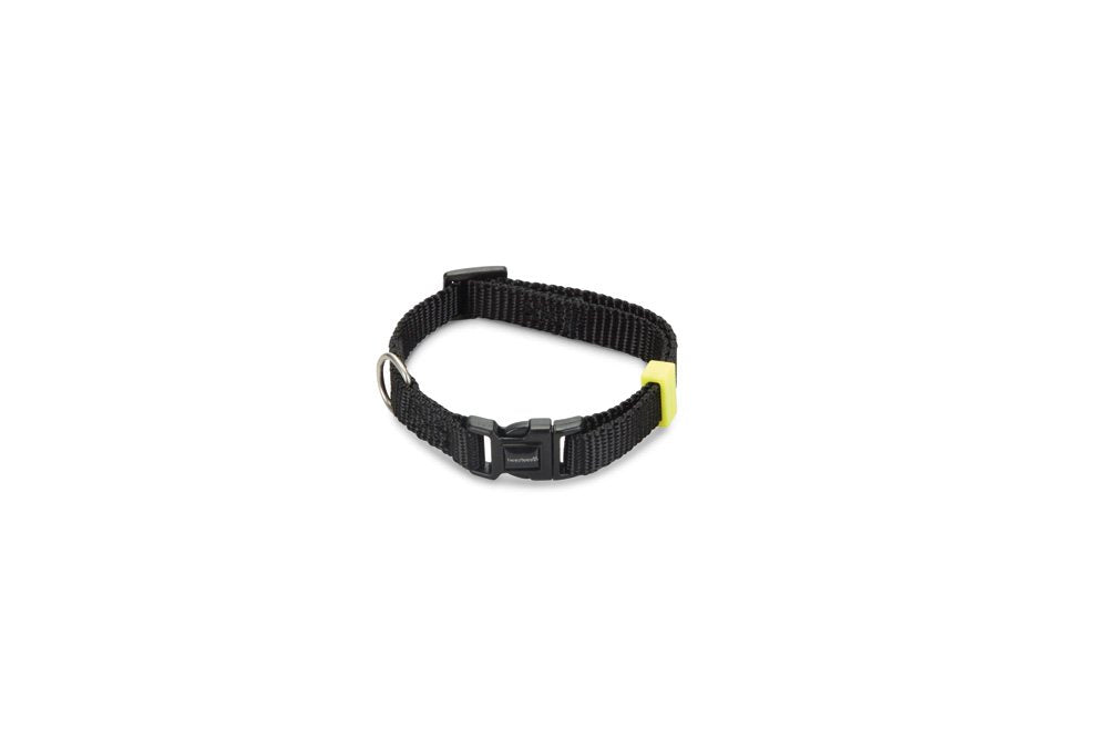 Nylon halsband uni zwart - Pip & Pepper by Dierenspeciaalzaak Huysmans