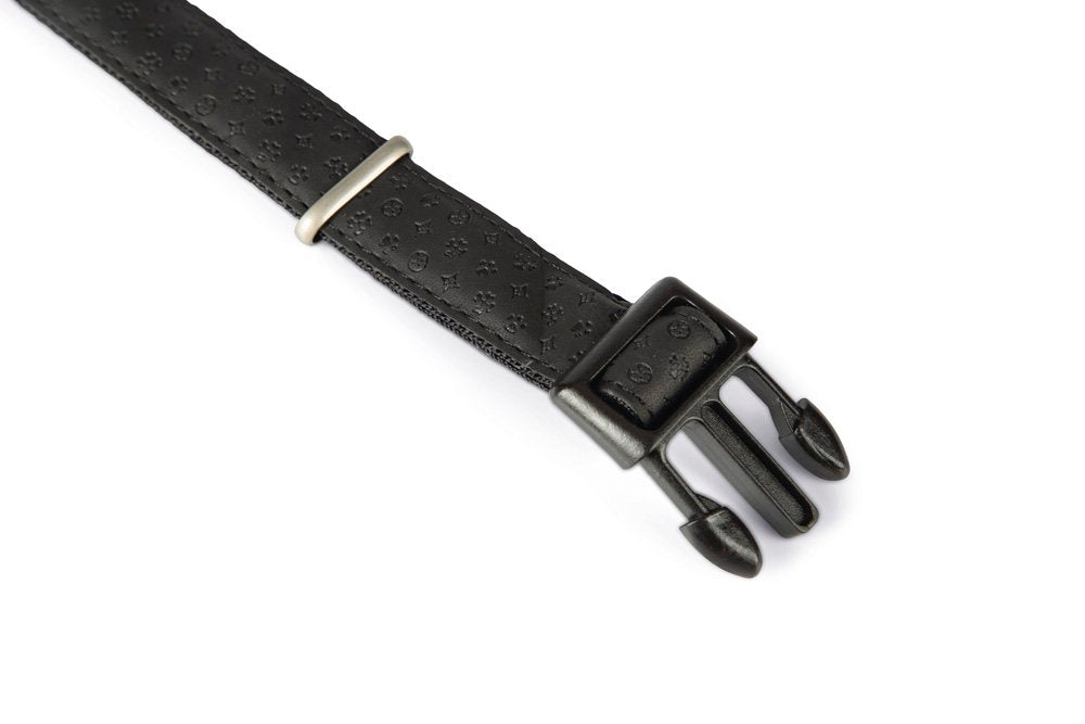 Halsband zwart Mac Leather - Pip & Pepper by Dierenspeciaalzaak Huysmans