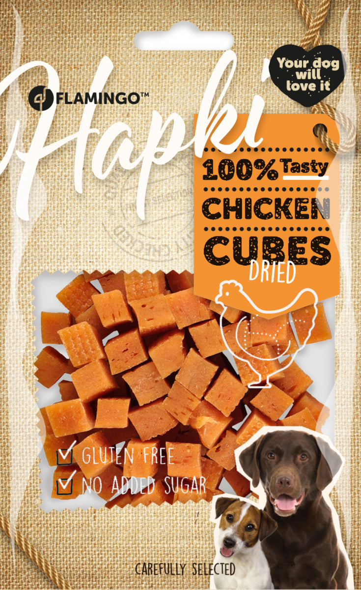 Hapki chicken cubes 170g - Pip & Pepper by Dierenspeciaalzaak Huysmans