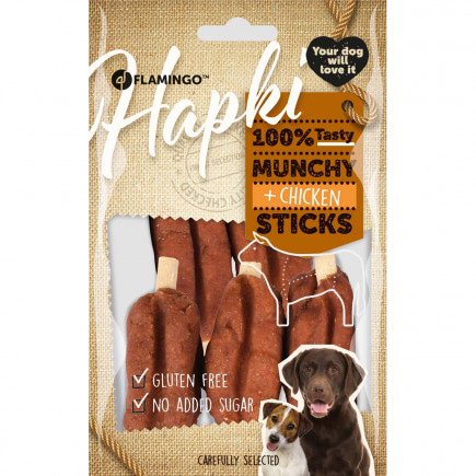 Hapki munchy sticks met kip 5stuks - Pip & Pepper by Dierenspeciaalzaak Huysmans