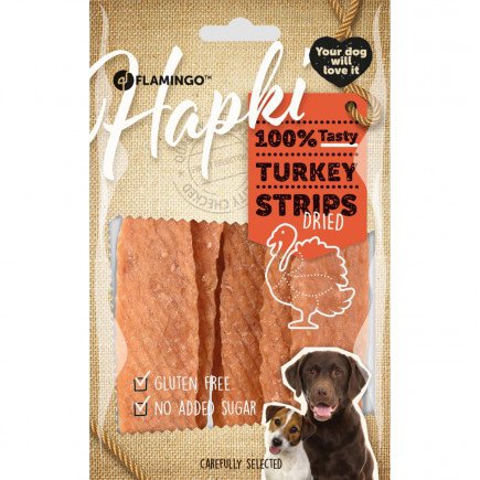 Hapki turkey strips 85gr - Pip & Pepper by Dierenspeciaalzaak Huysmans