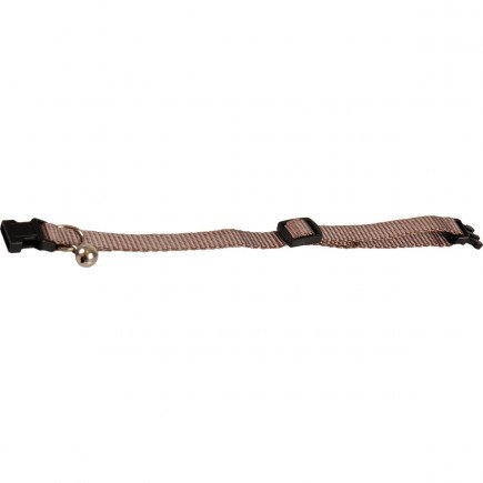 Kattenhalsband ziggi taupe + bel 20-35 cm - Pip & Pepper by Dierenspeciaalzaak Huysmans