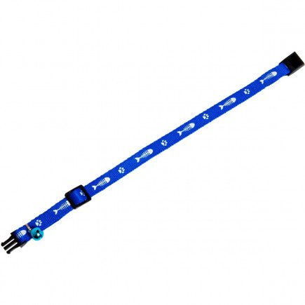Kattenhalsband ziggi blauw 20-35 cm - Pip & Pepper by Dierenspeciaalzaak Huysmans