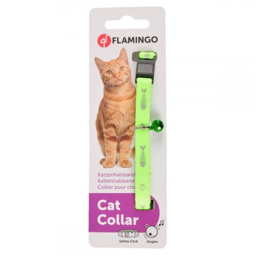 Kattenhalsband ziggi groen 20-35 cm - Pip & Pepper by Dierenspeciaalzaak Huysmans