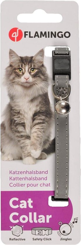 Kattenhalsband zilvee reflecterend 30 cm - Pip & Pepper by Dierenspeciaalzaak Huysmans