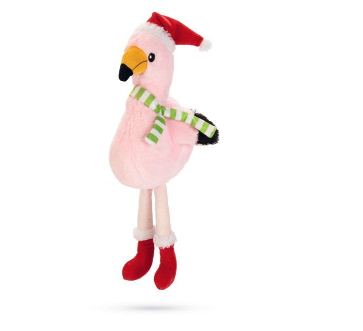 Kerst roze flamingo pluche 42 cm - Pip & Pepper by Dierenspeciaalzaak Huysmans