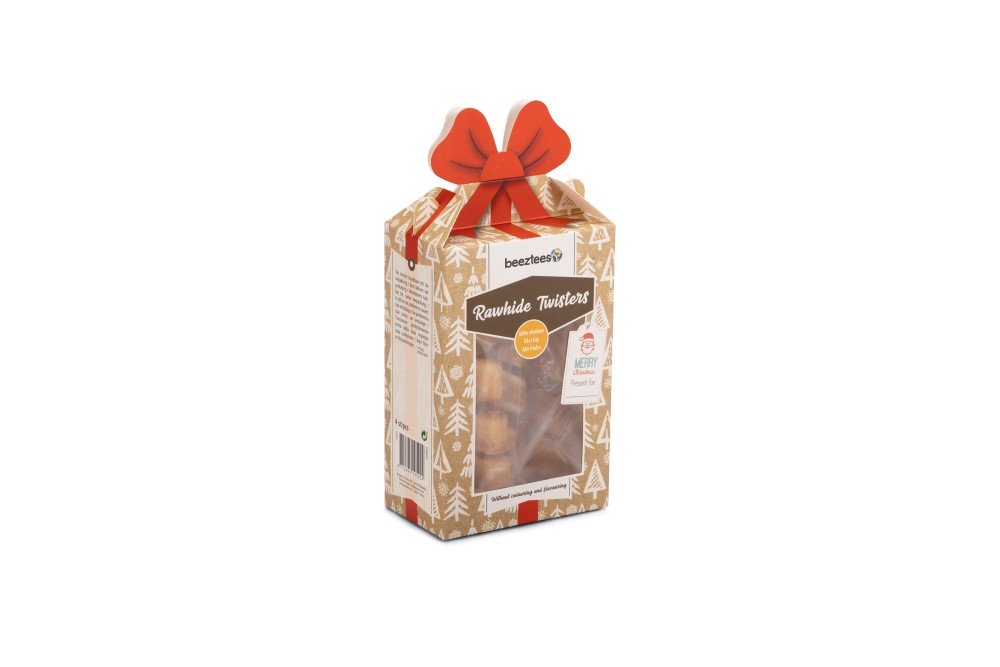 Kerst kauwtwisters kip 4st - Pip & Pepper by Dierenspeciaalzaak Huysmans