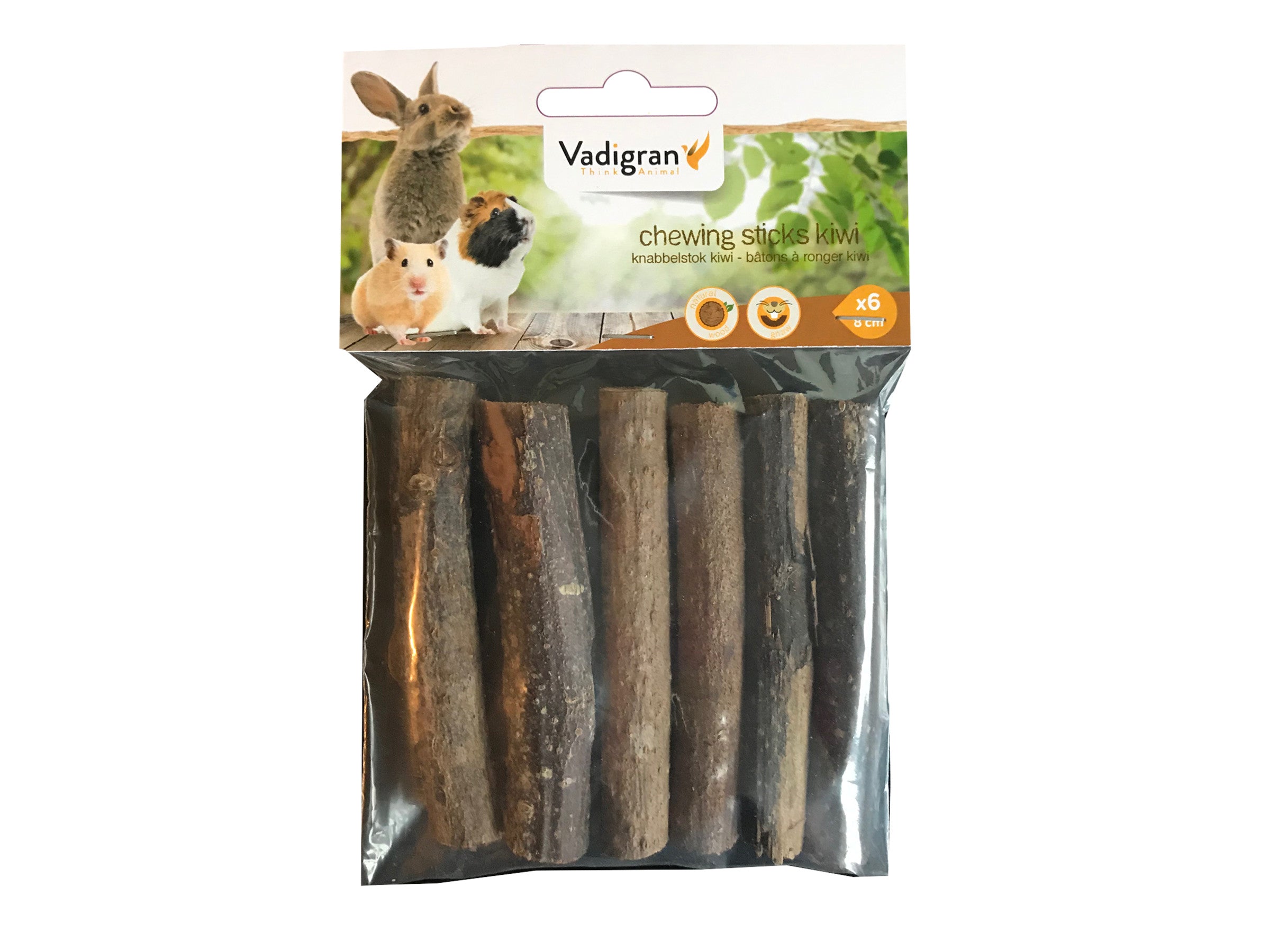 Knaaghout kiwi 8cm (6pcs) - Pip & Pepper by Dierenspeciaalzaak Huysmans