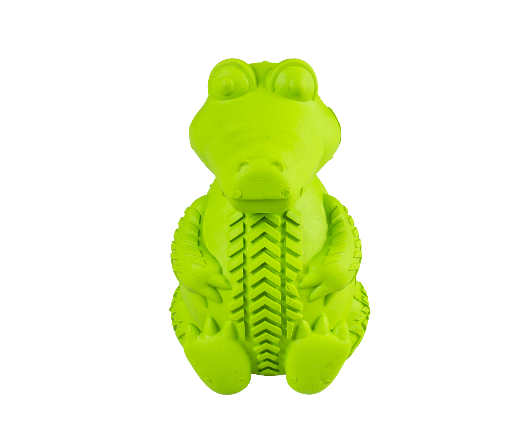 Rubbere krokodil groen 7,5x9,5x12cm - Pip & Pepper by Dierenspeciaalzaak Huysmans