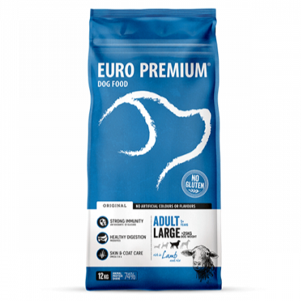 Europremium large adult lamb & rice 12kg - Pip & Pepper by Dierenspeciaalzaak Huysmans