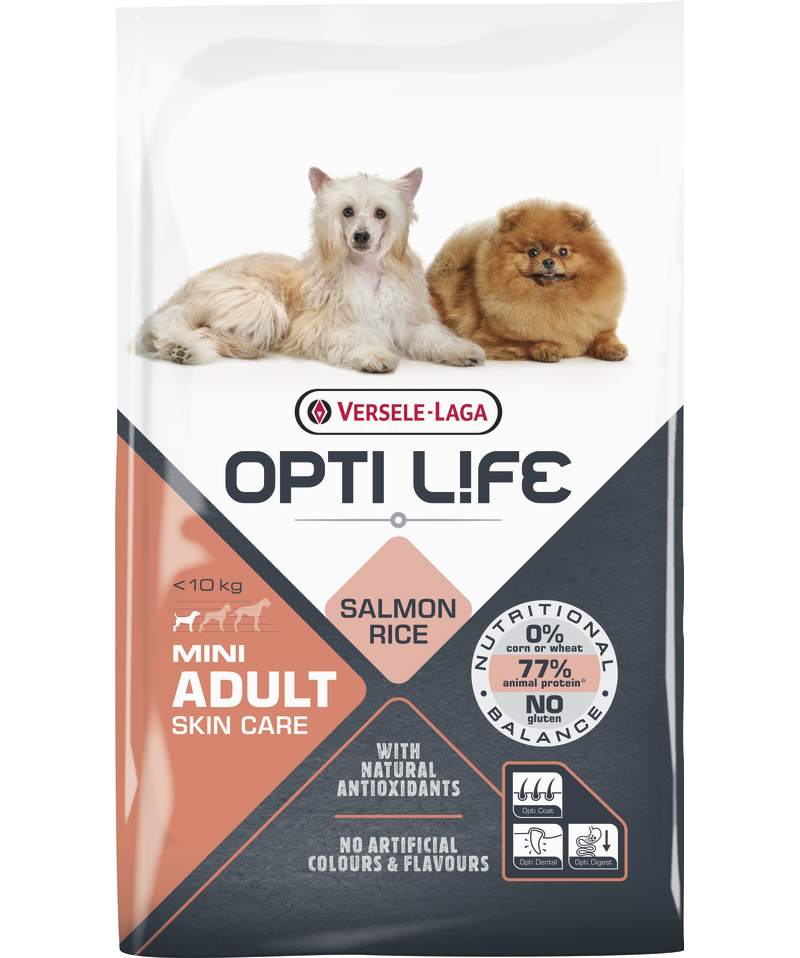 Opti Life adult skin care mini 2.5kg - Pip & Pepper by Dierenspeciaalzaak Huysmans