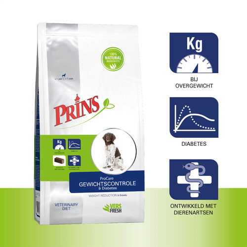 Prins ProCare dieet gewichtscontrole & diabetes - Pip & Pepper by Dierenspeciaalzaak Huysmans