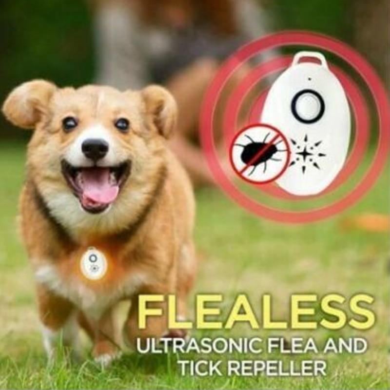 Tickless vlo en teek afweer ultrasonic oranje - Pip & Pepper by Dierenspeciaalzaak Huysmans