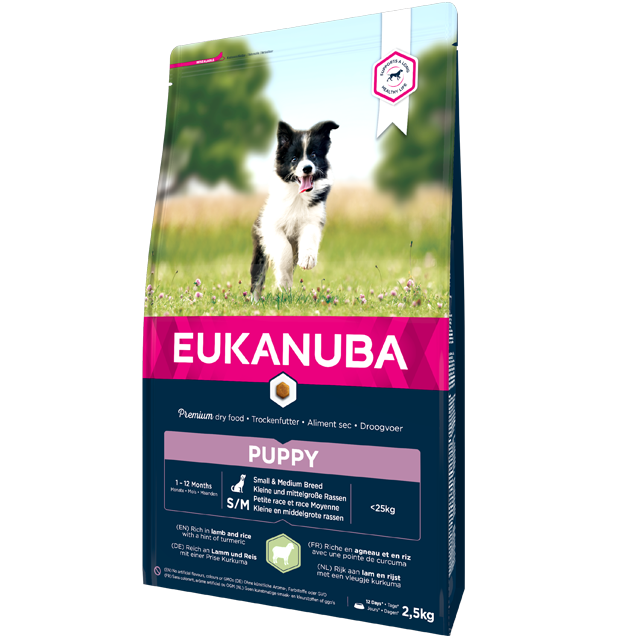 Eukanuba puppy/junior small&medium lam&rijst - Pip & Pepper by Dierenspeciaalzaak Huysmans