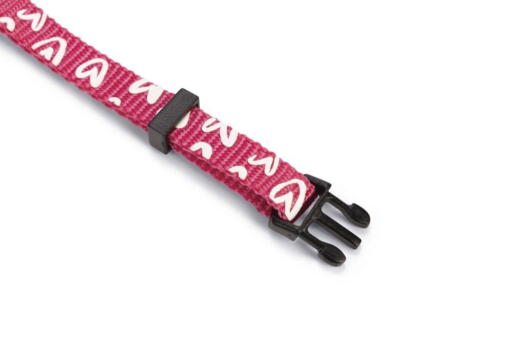 Nylon halsband haerts roze met bel - Pip & Pepper by Dierenspeciaalzaak Huysmans