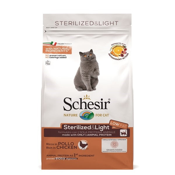 Schesir dry sterilized & light kip 1.5kg - Pip & Pepper by Dierenspeciaalzaak Huysmans
