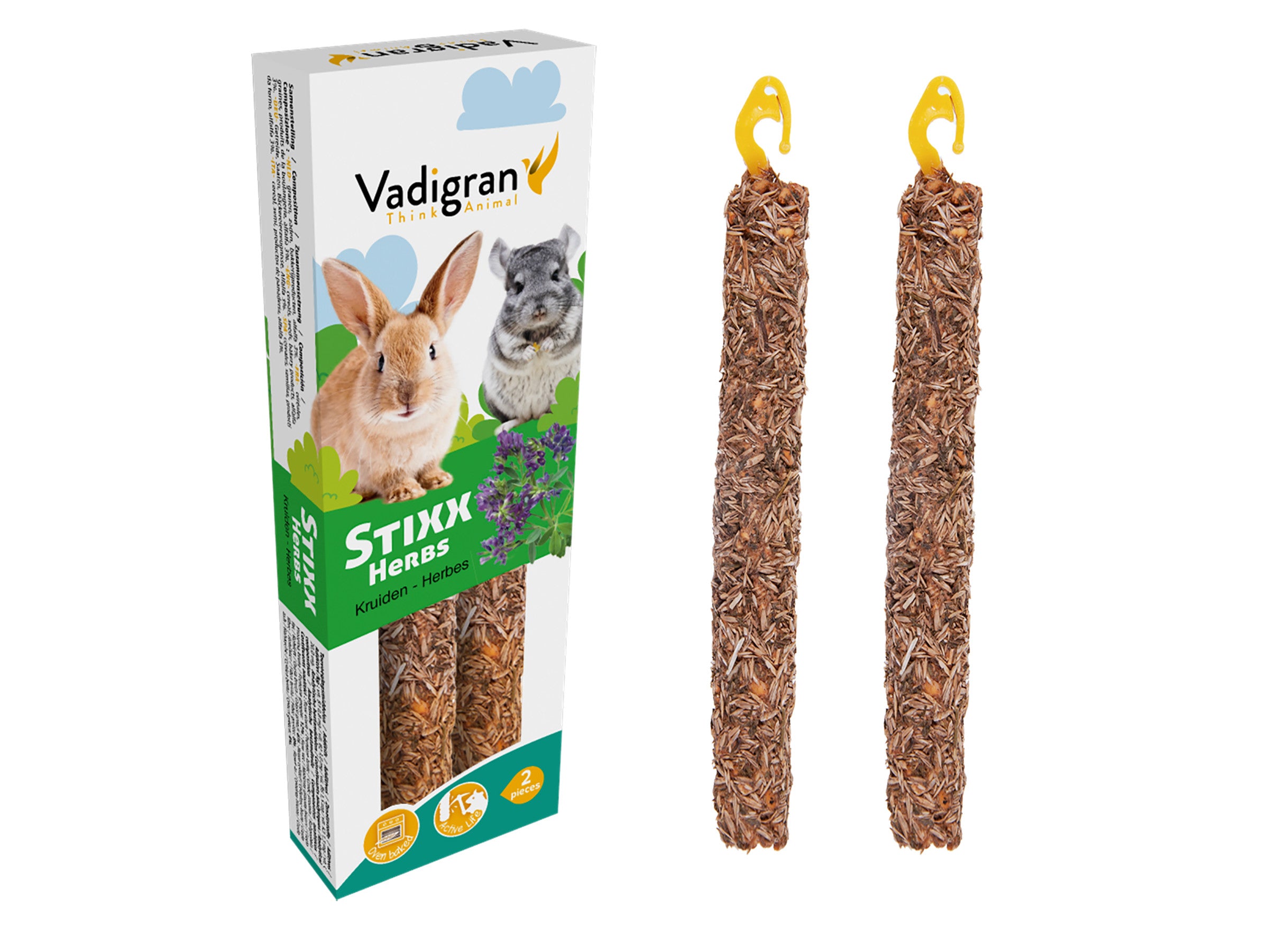Snack Stixx konijn & chinchilla kruid 2st - Pip & Pepper by Dierenspeciaalzaak Huysmans