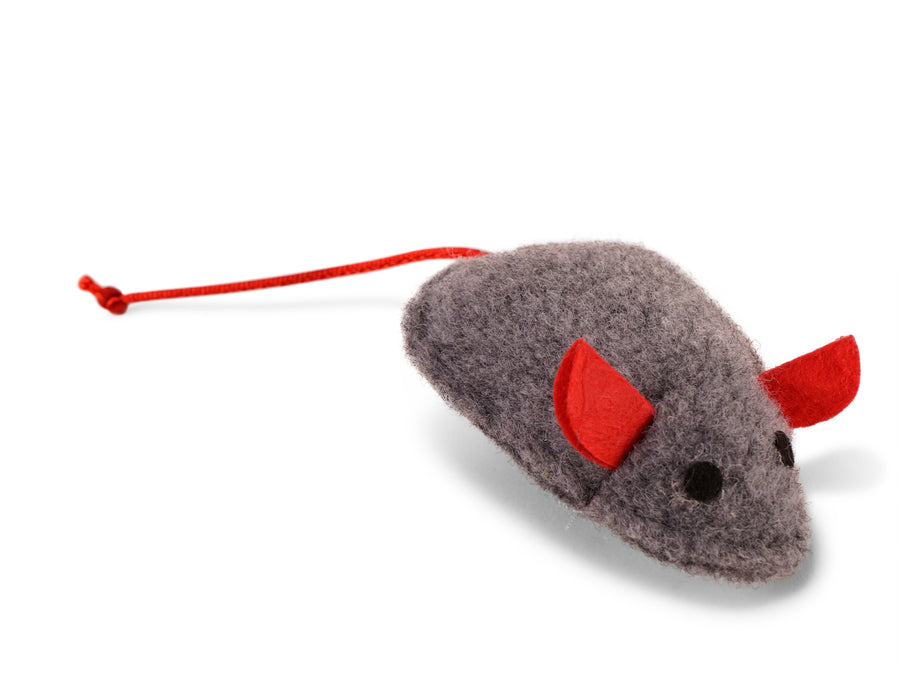 vilt muis Franko grijs 17cm - Pip & Pepper by Dierenspeciaalzaak Huysmans