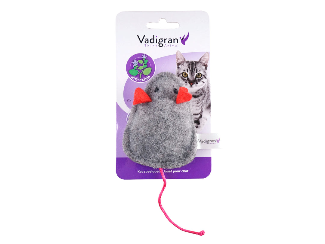 vilt muis Franko grijs 17cm - Pip & Pepper by Dierenspeciaalzaak Huysmans