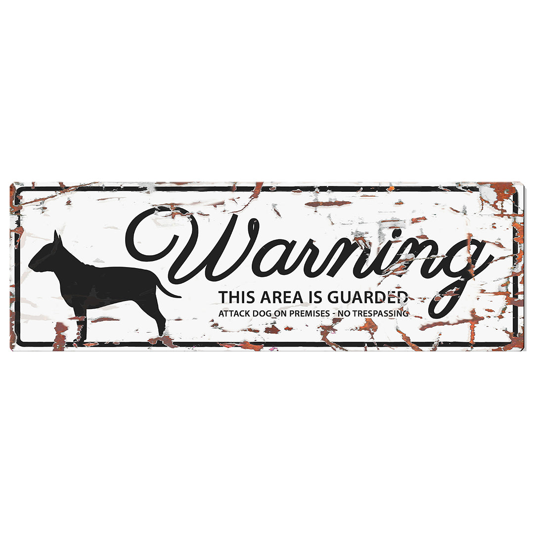 Waakbord Bull Terrier 40x14cm - Pip & Pepper by Dierenspeciaalzaak Huysmans