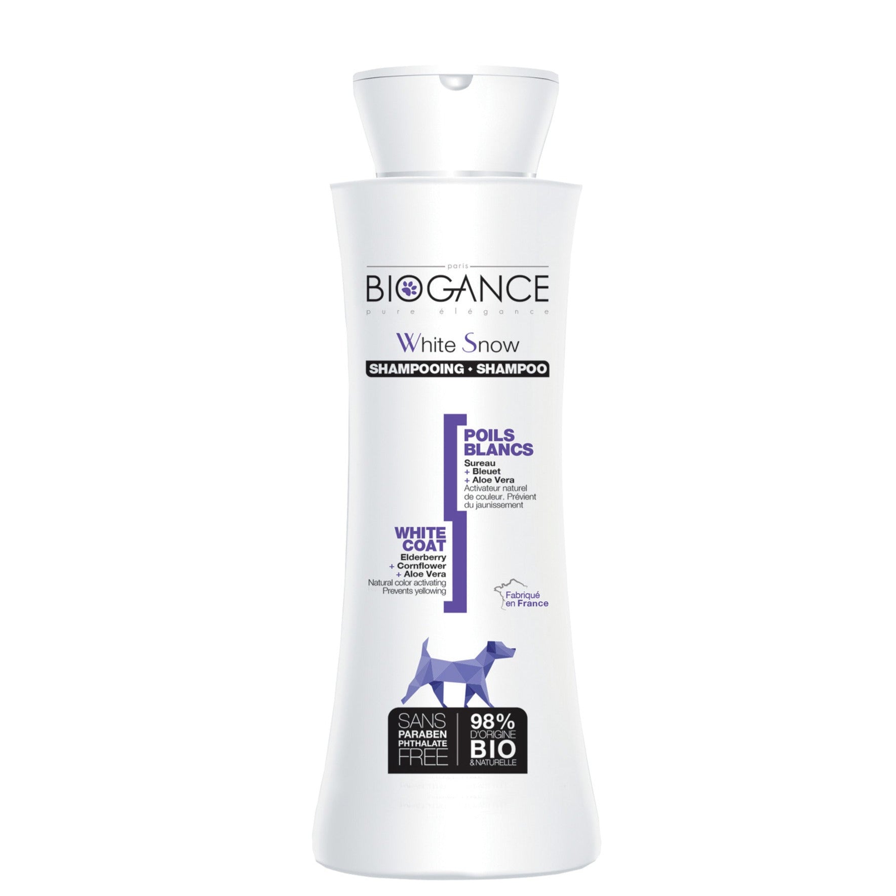 BIOGANCE witte vacht shampoo 250ml - Pip & Pepper by Dierenspeciaalzaak Huysmans