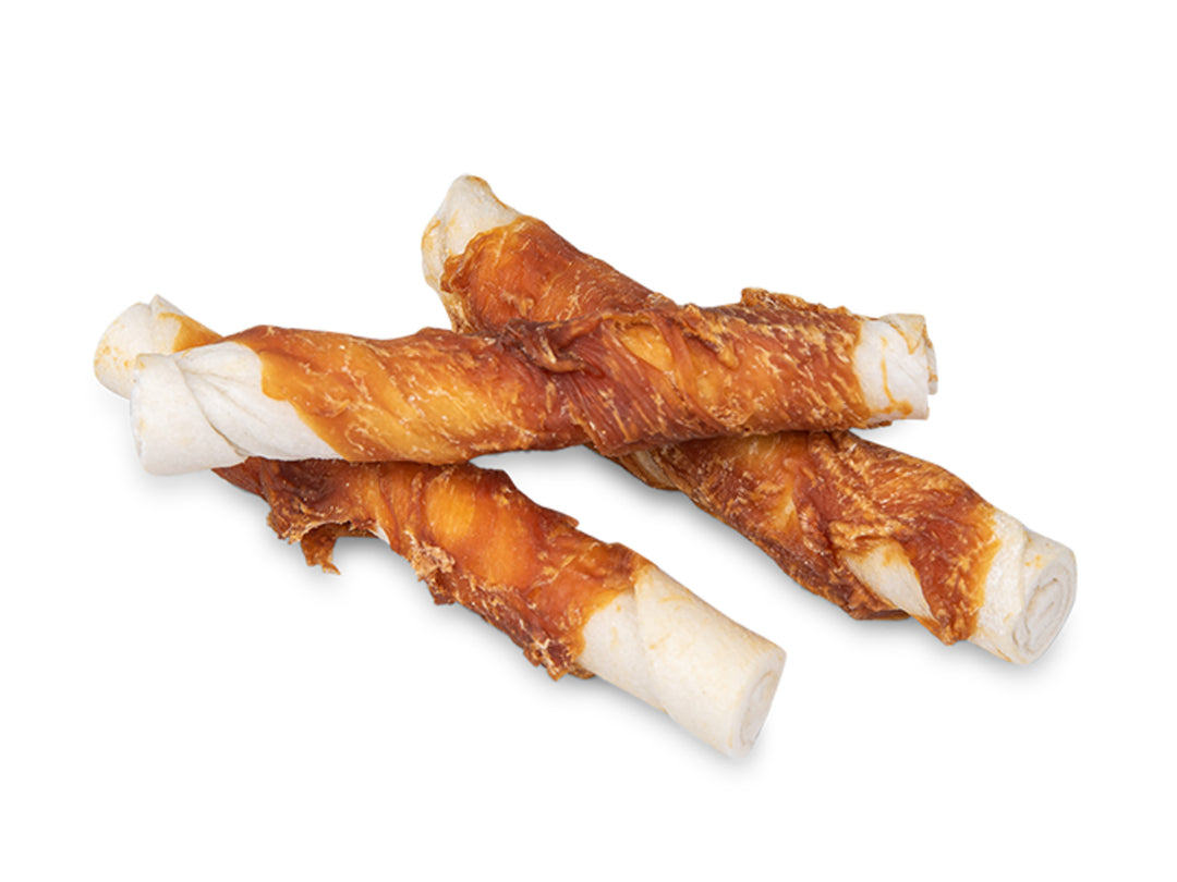 Chicken Wrapped Stick 12cm LARGE - Pip & Pepper by Dierenspeciaalzaak Huysmans