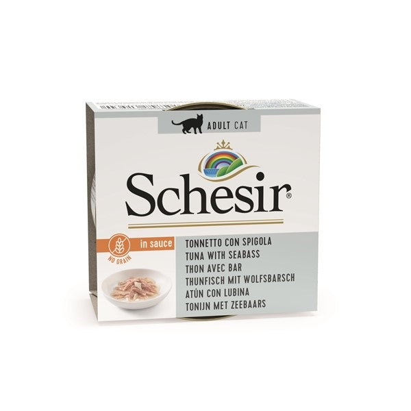 Schesir 70gr zeebaars in saus - Pip & Pepper by Dierenspeciaalzaak Huysmans